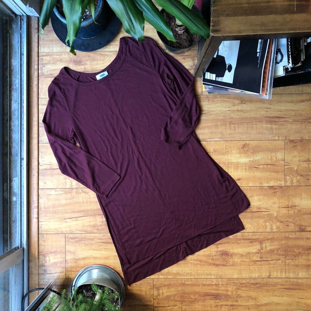 Split Side Maroon Tunic